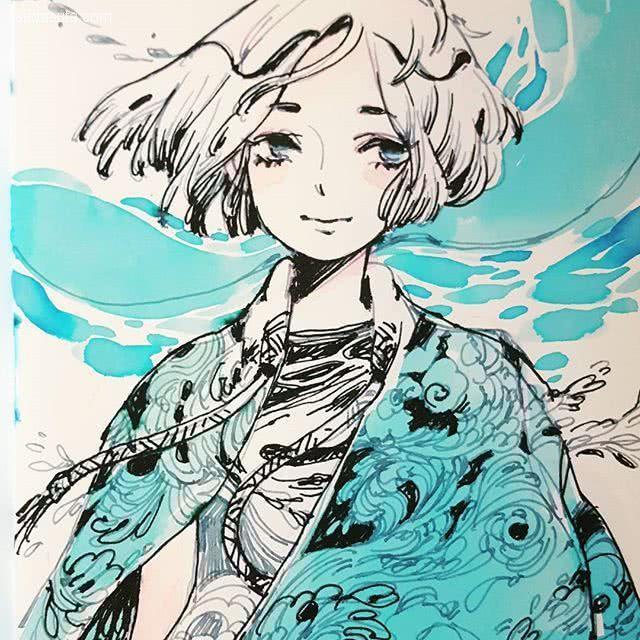 手绘-maruti_bitamin 清新安静的手绘插画