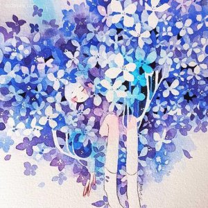 ​手绘-maruti_bitamin 清新安静的手绘插画