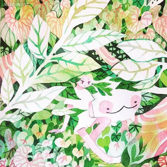 手绘-maruti_bitamin 清新安静的手绘插画